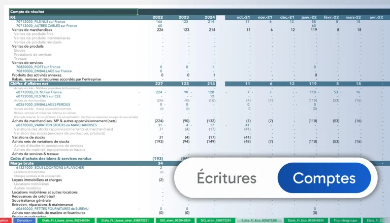 Screenshot du logiciel finance d'entreprise Data-Makr